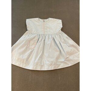 Marie Chantal Baby Blue Dress W/Bloomers 18M EUC